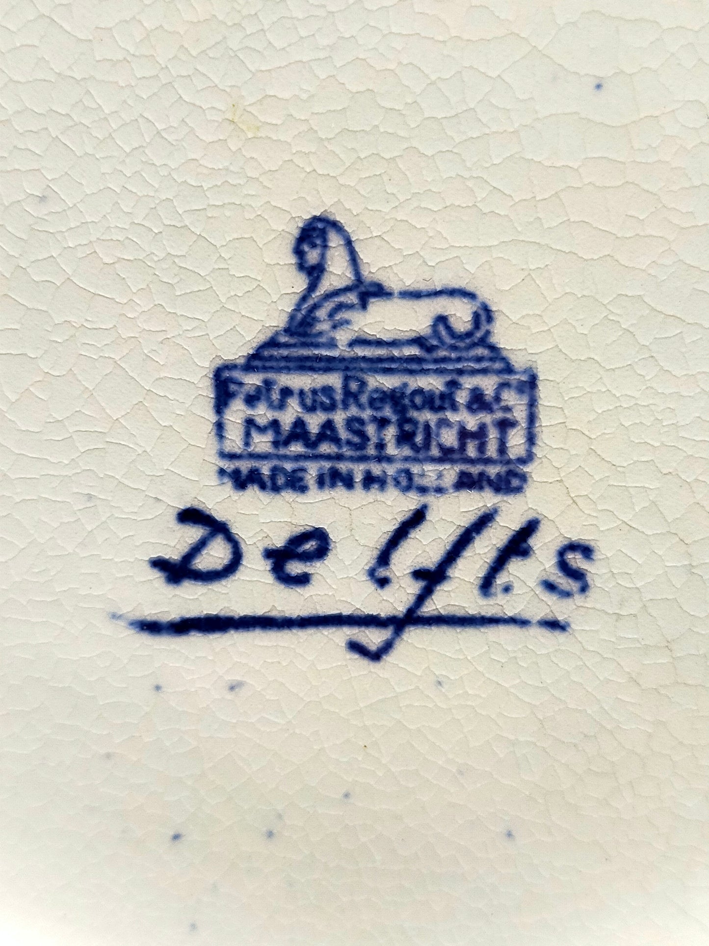 Antike Klassisches Delfts Blauw Petrus Vase