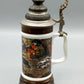 Rastal Bierkrug von 1977 – Detailreiches Jagdmotiv mit Zinndeckel