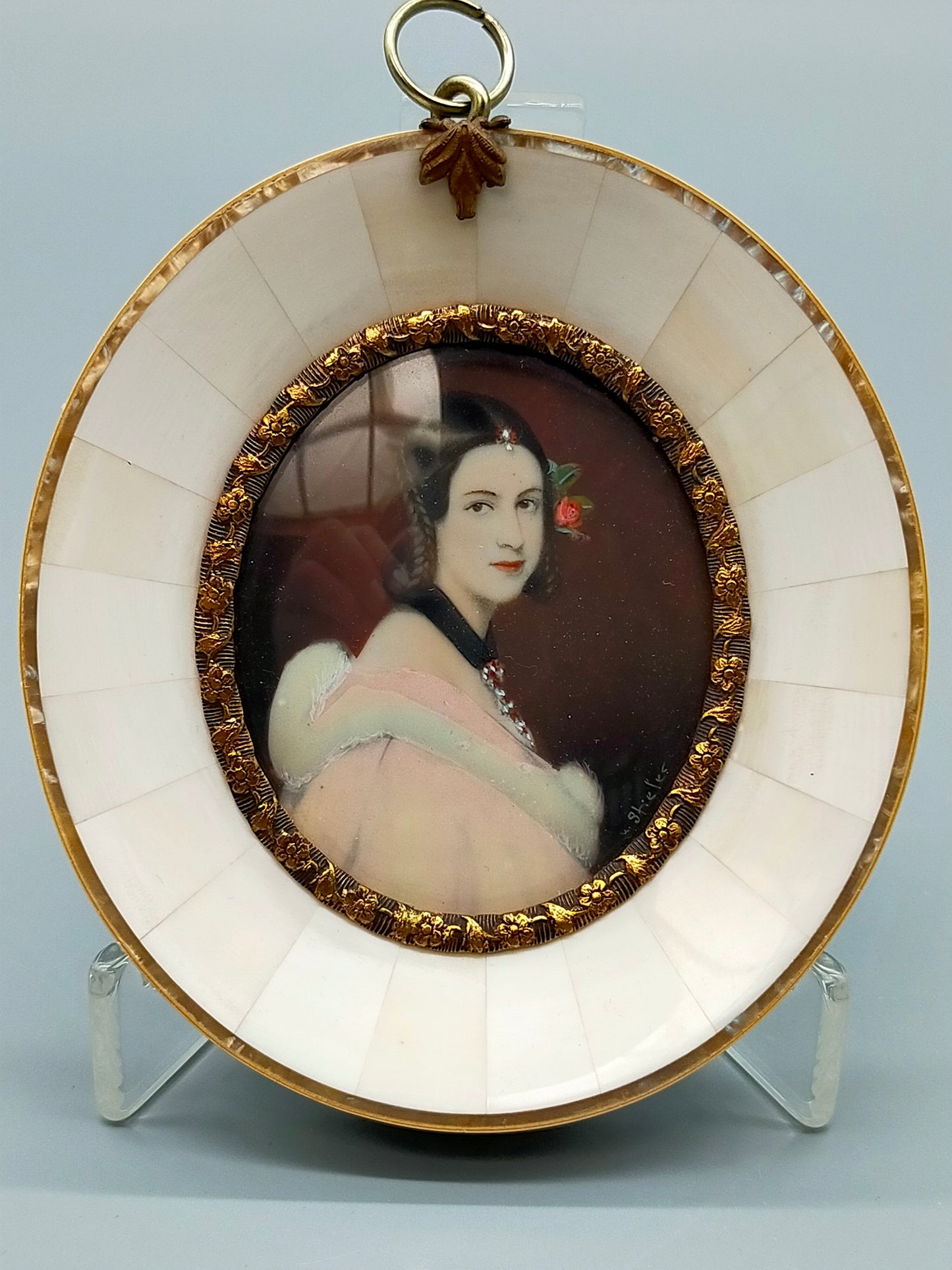 Miniatur Porträt Lady Jane Erskine nach Joseph Stieler – Prunkrahmen