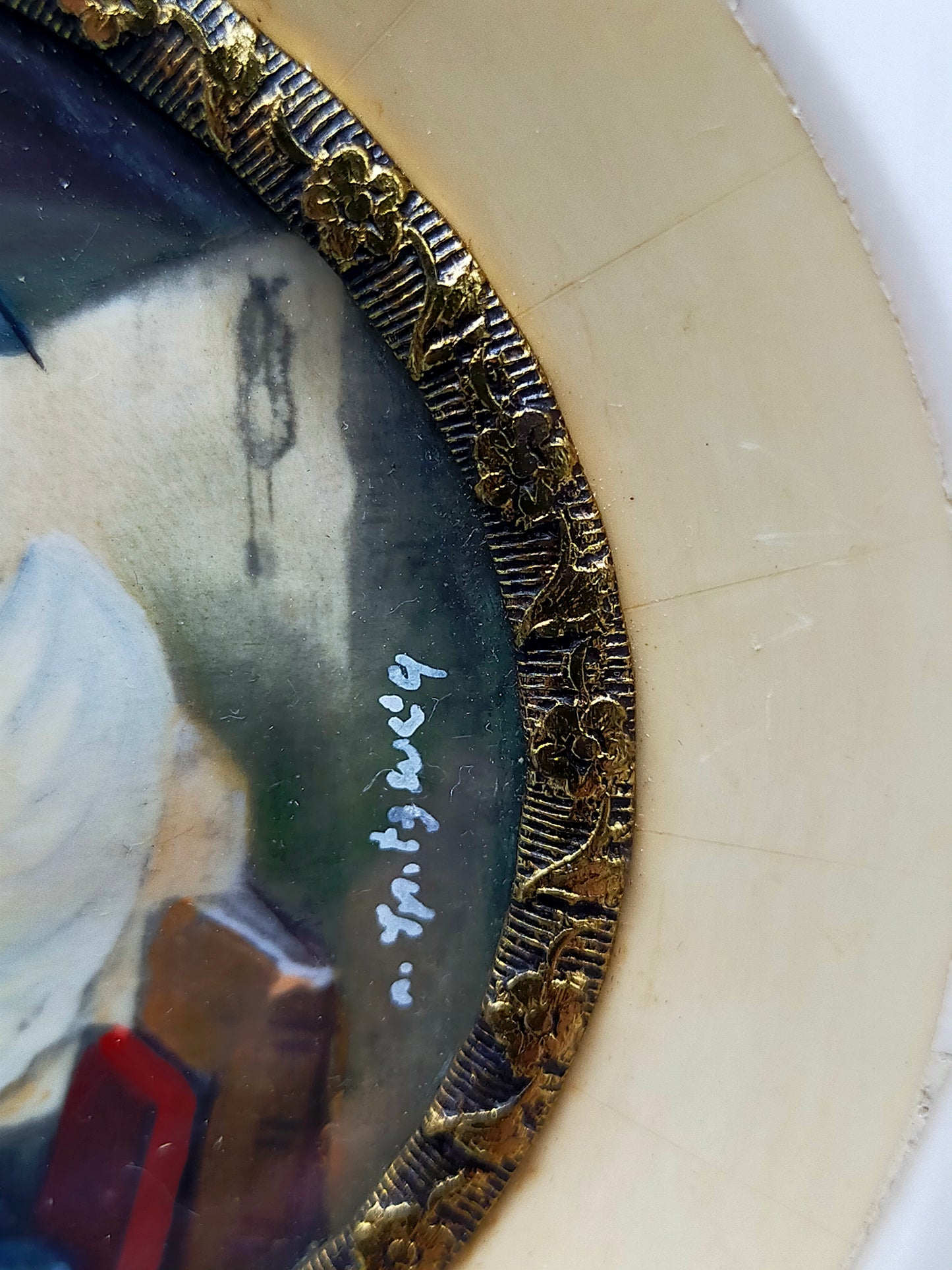 Der arme Poet nach Carl Spitzweg – Miniatur Ölgemälde