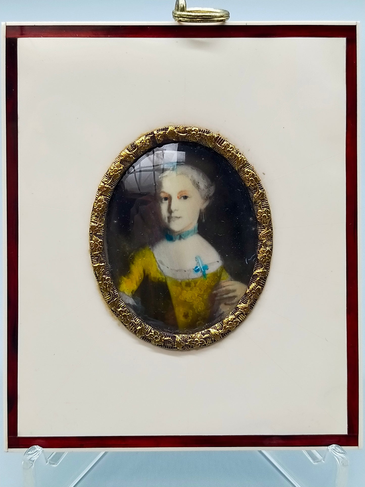 Europäische Schule (XVIII) Porträt Miniatur einer Dame Gemälde