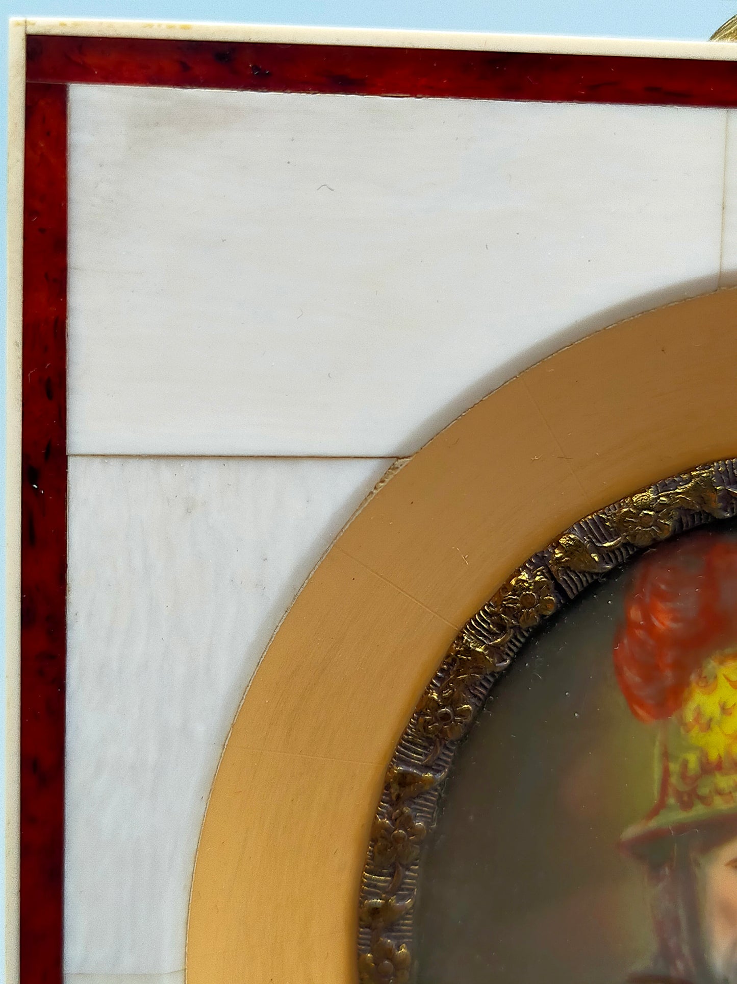 Klassisches Miniaturporträt eines Ritters Kunstvolles Gemälde