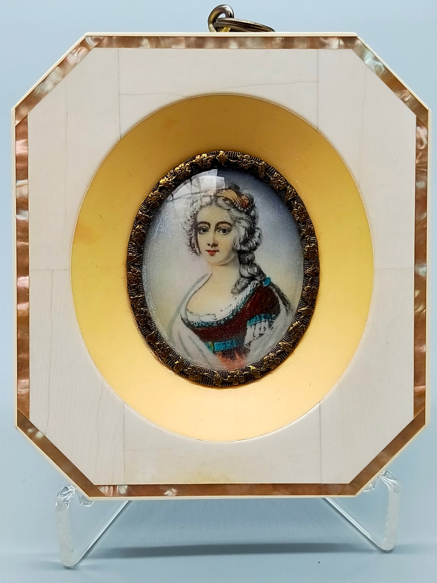 Französische Schule (XVIII) Miniaturporträt einer edlen Dame Gemälde