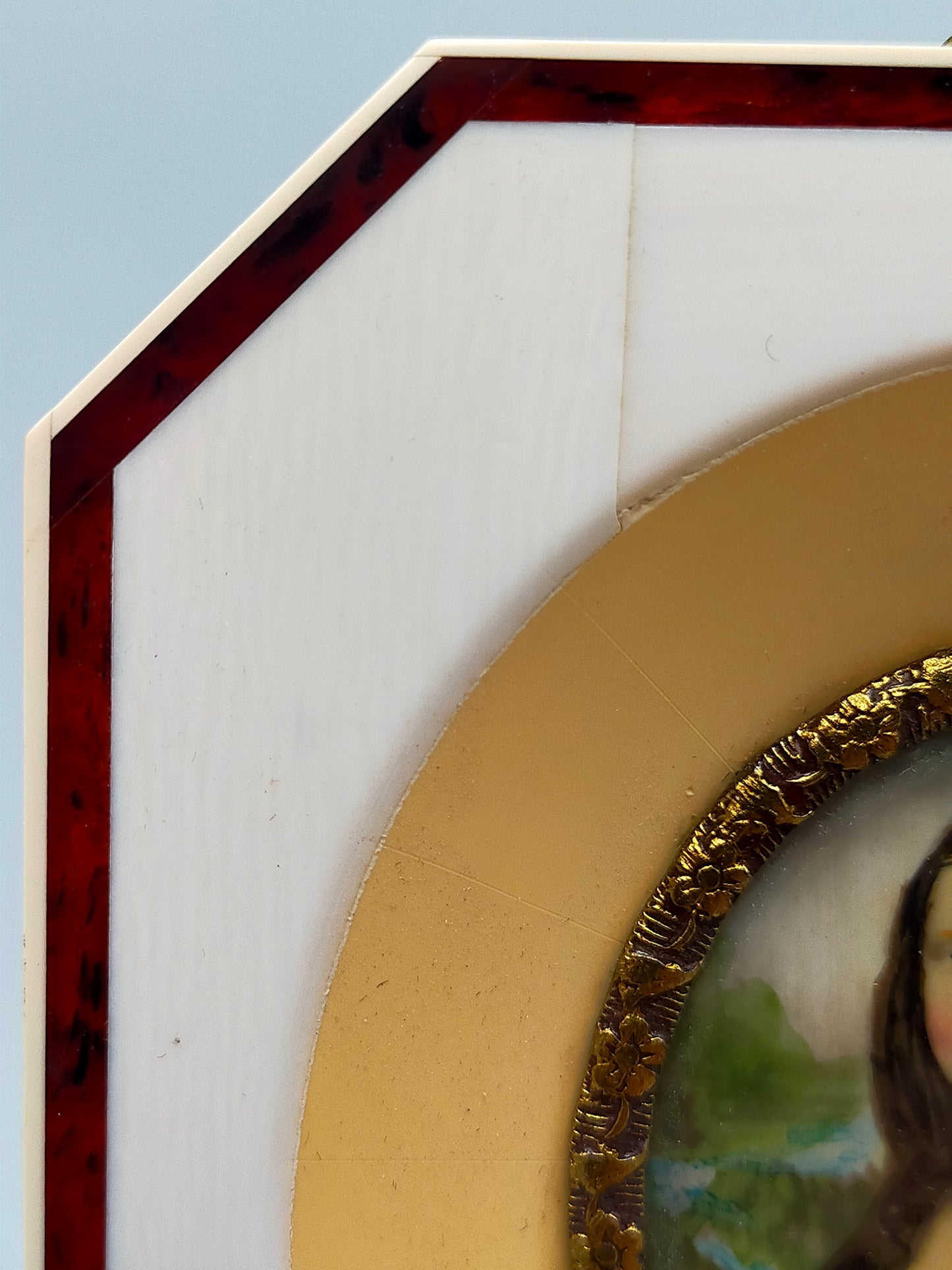 Italienische Schule (XX)  Miniatur Mona Lisa 1950