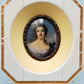 Französische Schule (XIX) Edles Damenportrait im Rahmen Miniatur