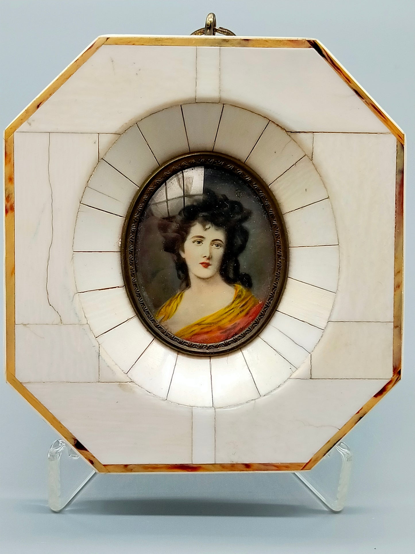 Englische Schule (XIX) Elegantes Damenportrait Miniaturgemälde