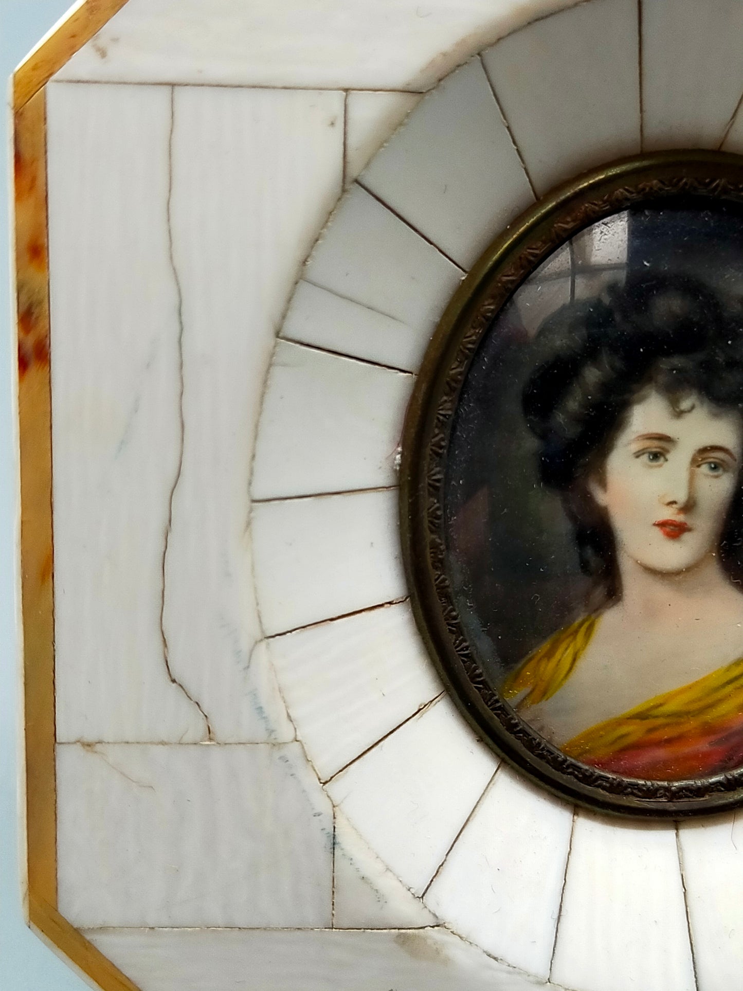 Englische Schule (XIX) Elegantes Damenportrait Miniaturgemälde