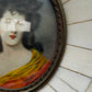 Englische Schule (XIX) Elegantes Damenportrait Miniaturgemälde