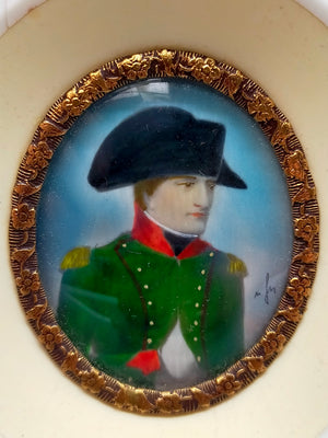 Französische Schule (XIX) Portrait von Napoleon I Miniaturgemälde