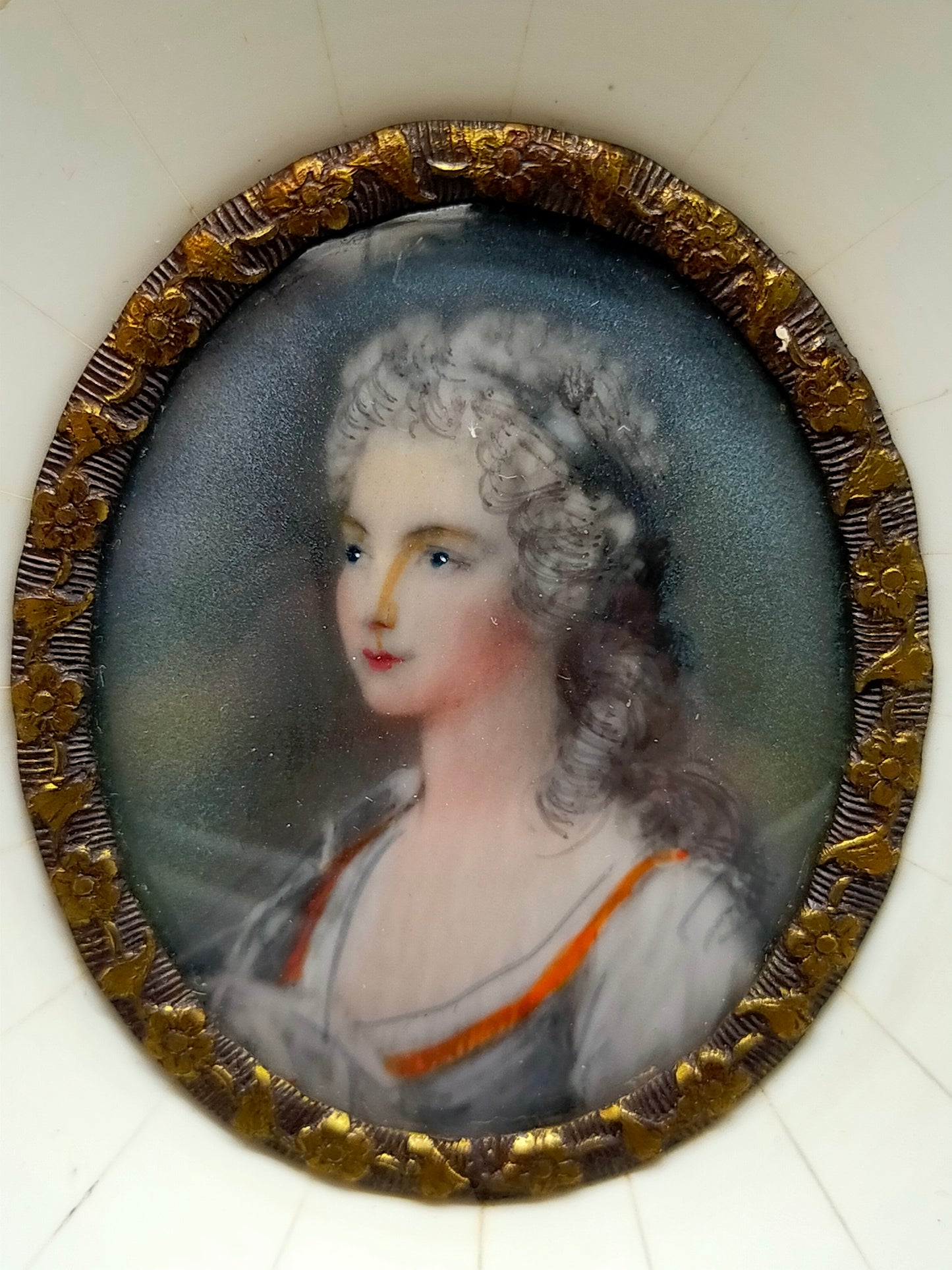 Französische Schule (XVIII)  Damenportrait Miniatur