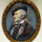 Deutsche Schule (XIX) Porträt von Richard Wagner Miniaturgemälde