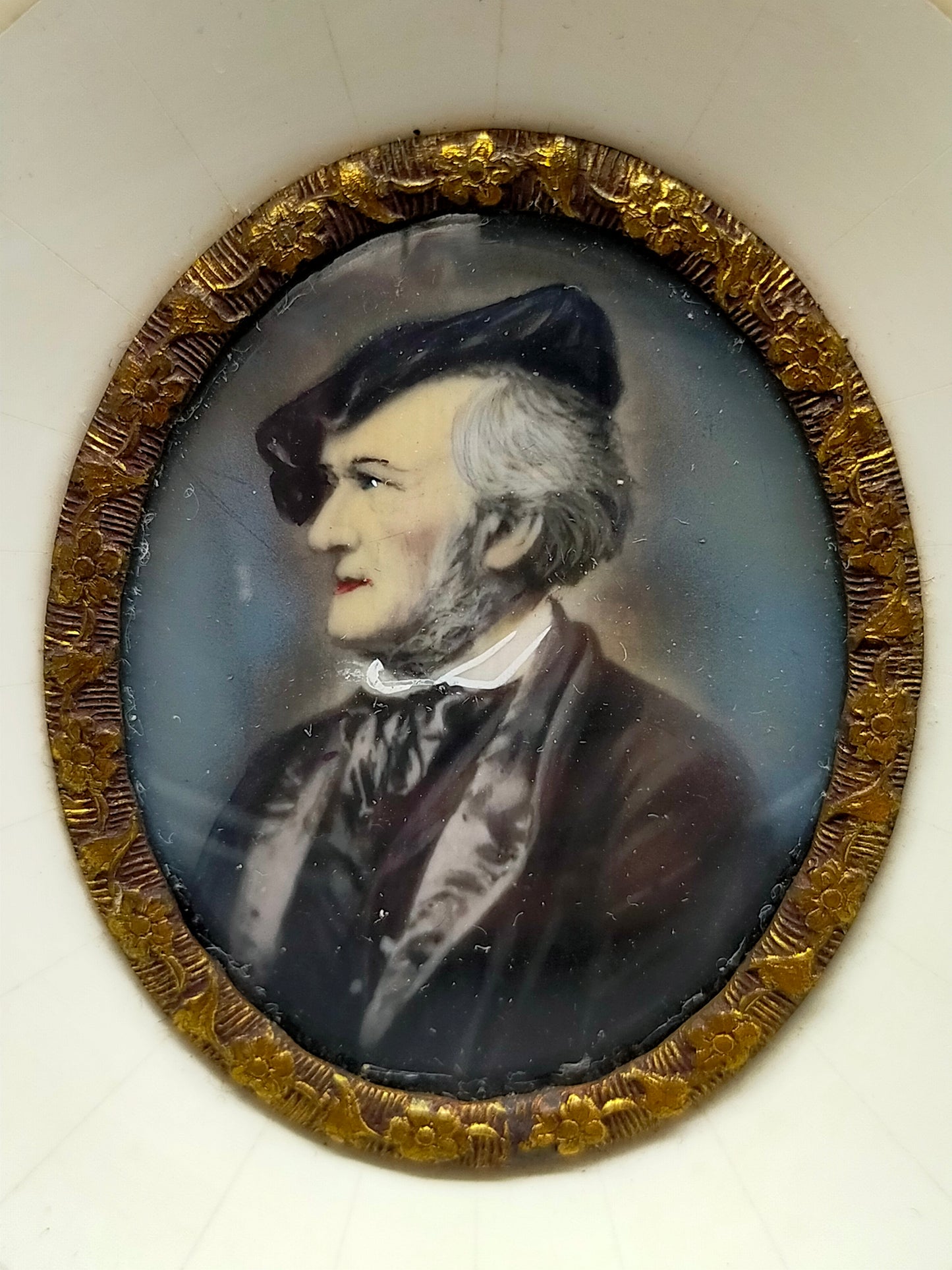 Deutsche Schule (XIX) Porträt von Richard Wagner Miniaturgemälde