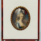Französische Schule Elegantes Marie Antoinette Miniaturporträt
