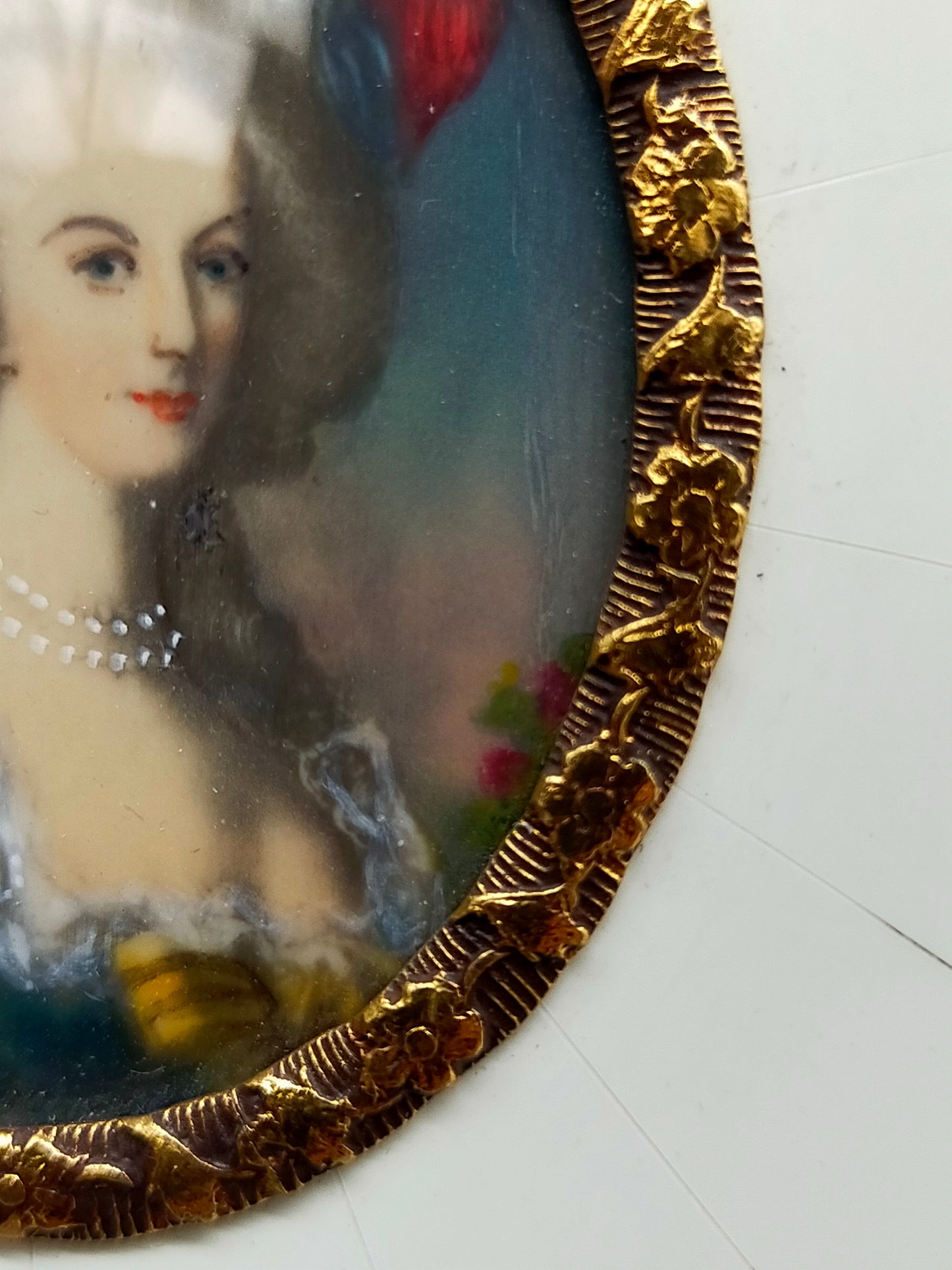 Französische Schule Elegantes Marie Antoinette Miniaturporträt
