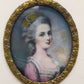 Französische Schule (XVIII) Edles Damenportrait Miniatur Gemälde