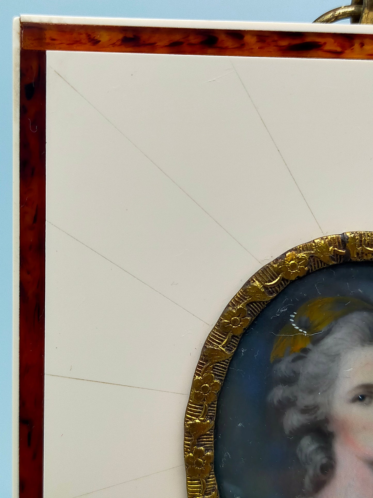 Französische Schule (XVIII) Edles Damenportrait Miniatur Gemälde