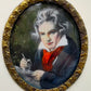 Porträt Ludwig van Beethoven Feine Miniatur Malerei