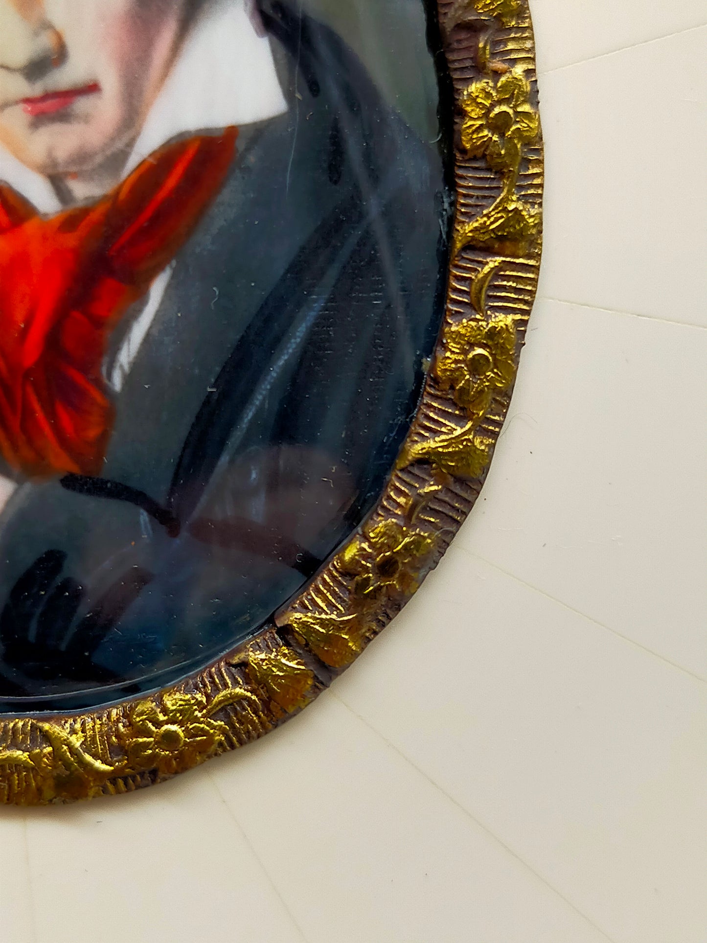 Porträt Ludwig van Beethoven Feine Miniatur Malerei