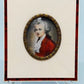 Klassisches W.A. Mozart Porträt Handgemalte Miniatur im verzierten Rahmen