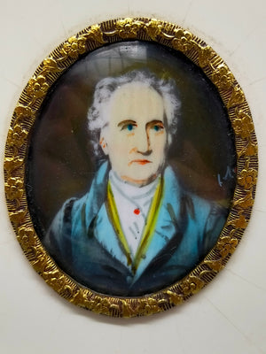 Deutsche Schule (XIX) – Portrait von Goethe – Portraitminiatur