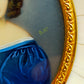 Klassische Porträt Miniature Anna Kaula im blauen Kleid