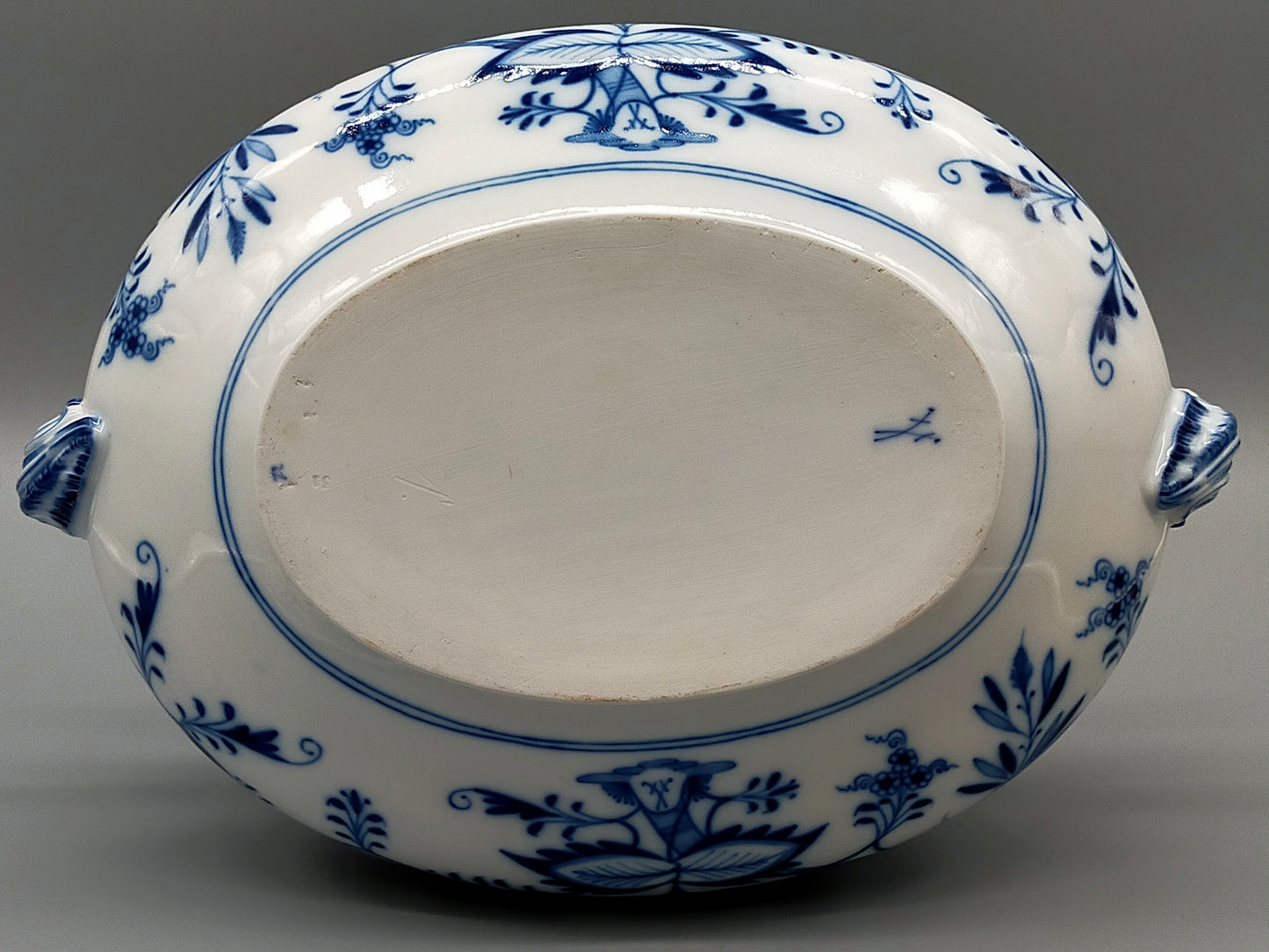 Klassische Meissen Große Deckelterrine Elegantes Zwiebelmuster