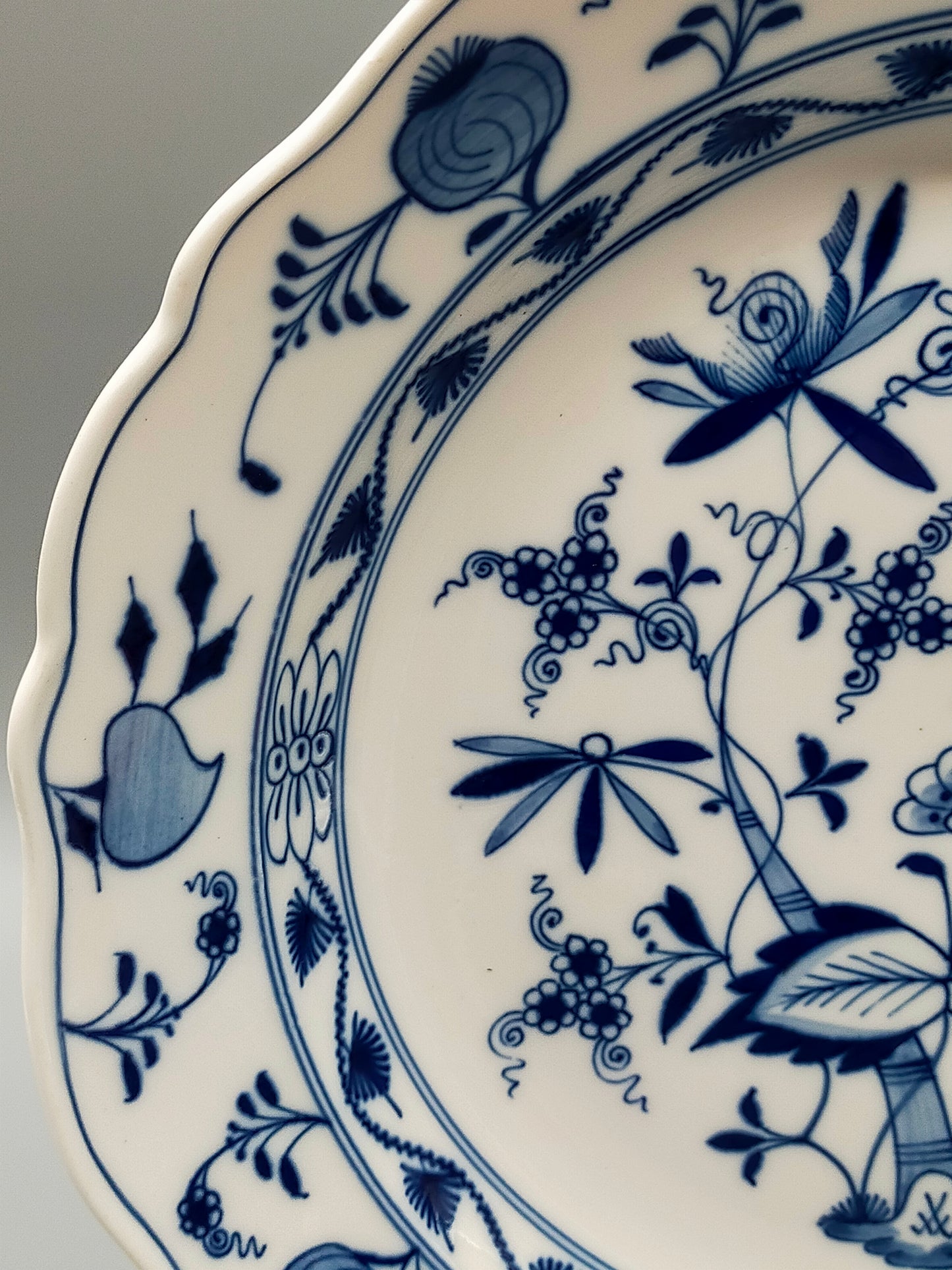 Edles Meissen Zwiebelmuster Porzellan Servierteller