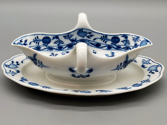 Eleganz Meissen Sauciere Zwiebelmuster aus Porzellan