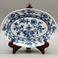 Edle Meissen Beilageplatte Oval Klassisches Zwiebelmuster Porzellan