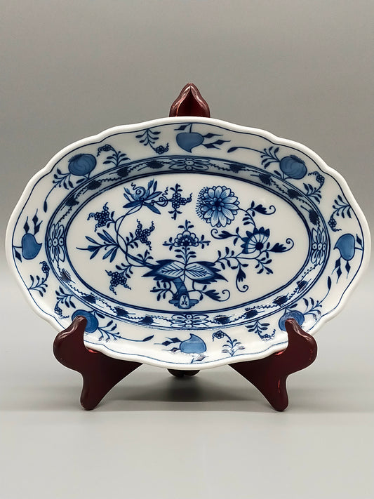 Edle Meissen Beilageplatte Oval  Zwiebelmuster Porzellan