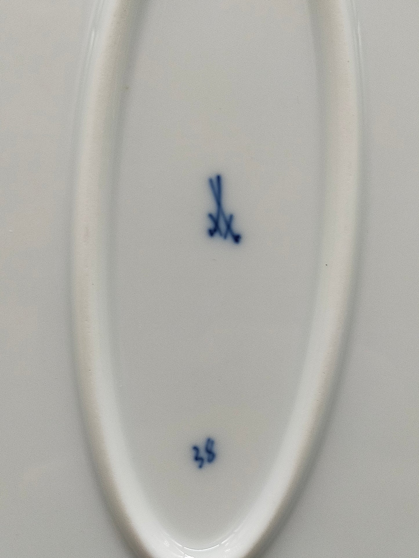Edle Meissen Beilageplatte Oval Klassisches Zwiebelmuster Porzellan