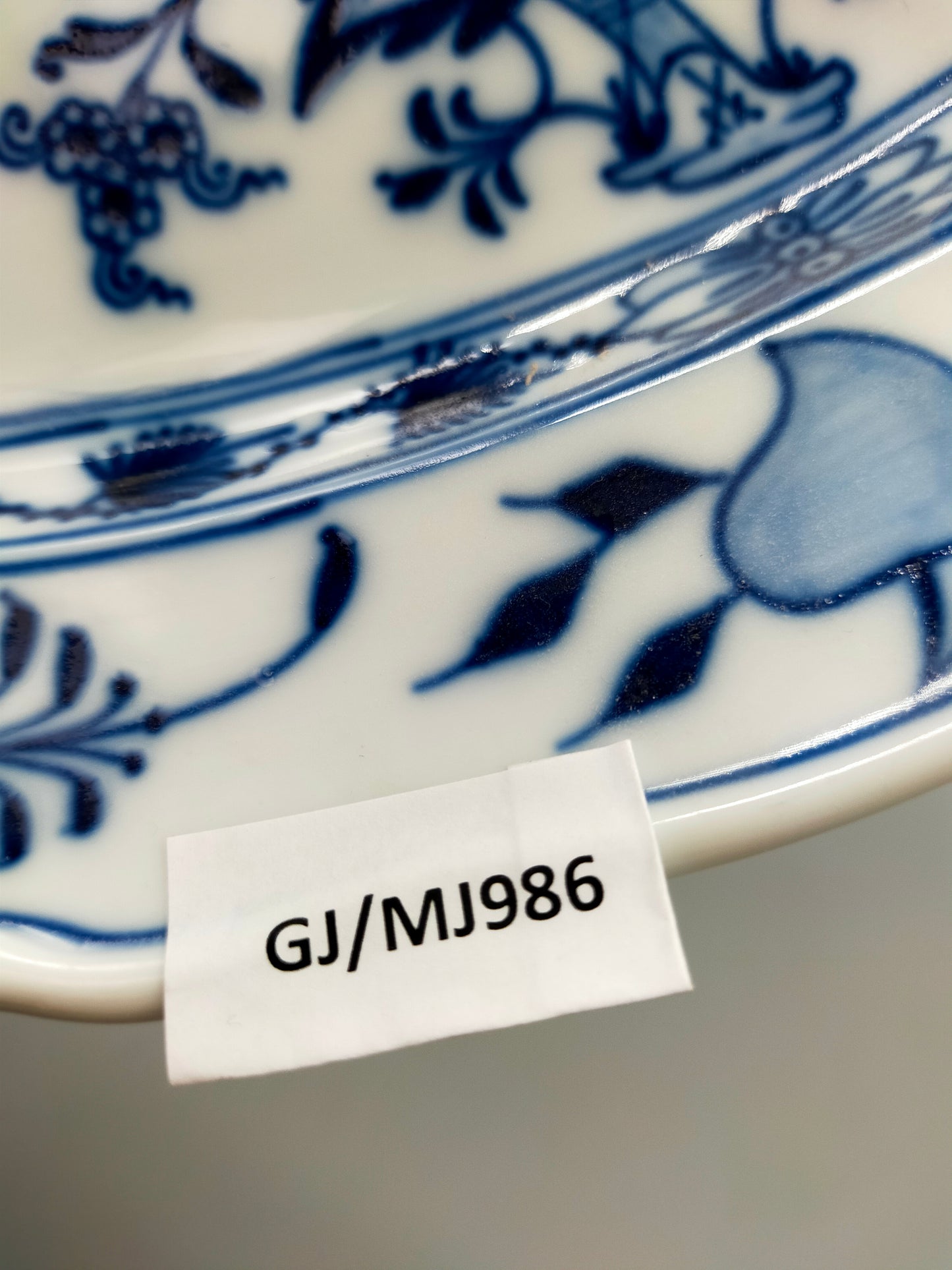 Edle Meissen Beilageplatte Oval Klassisches Zwiebelmuster Porzellan