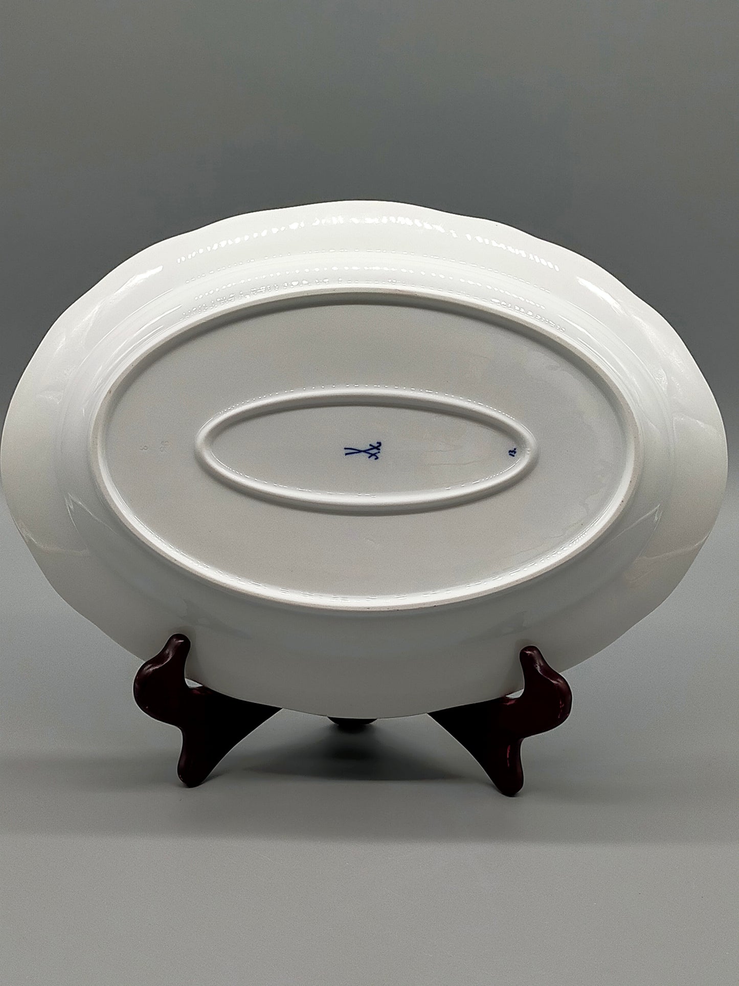 Klassisches Meissen Zwiebelmuster Ovaler Servierteller