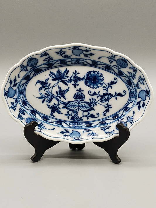 Elegante Meissen Porzellan Prunk Schale Zwiebelmuster oval