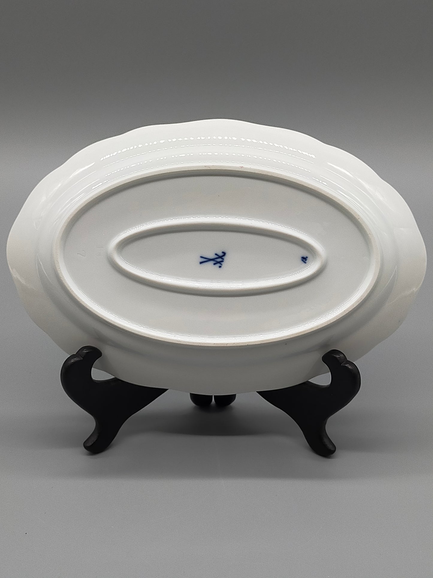 Elegante Meissen Porzellan Prunk Schale Zwiebelmuster oval