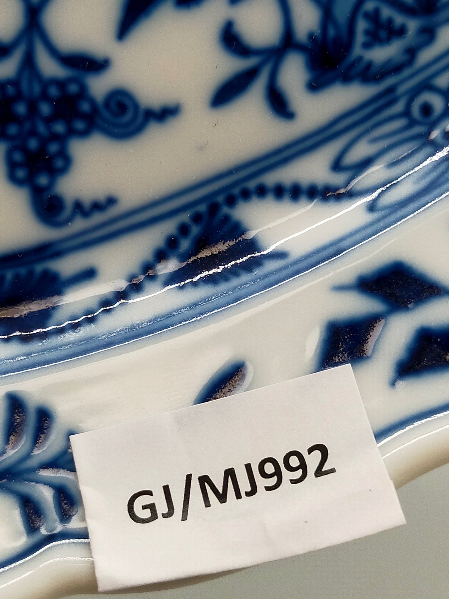 Elegante Meissen Porzellan Prunk Schale Zwiebelmuster oval