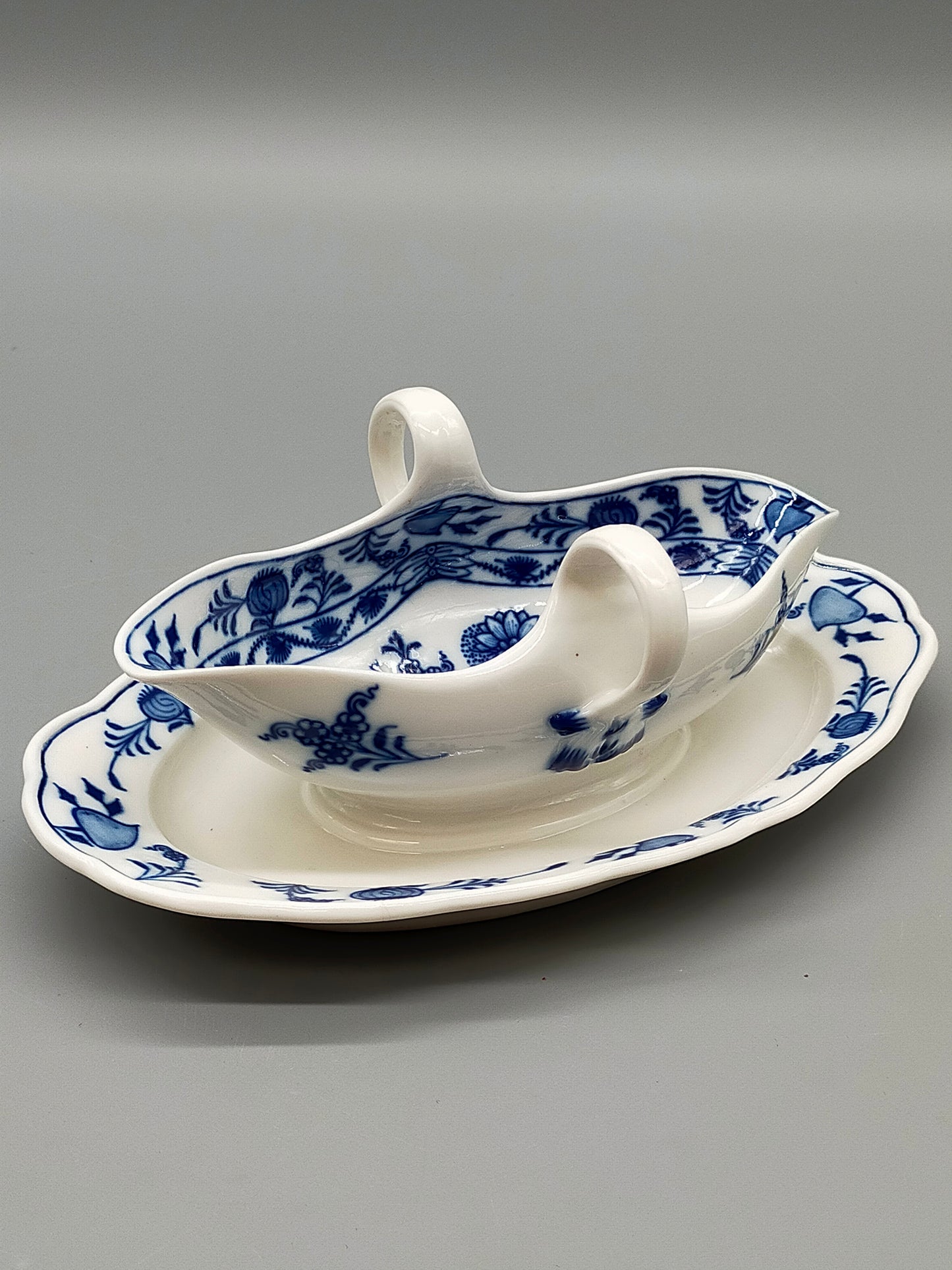 Original Meissen Zwiebelmuster Sauciere Edles Porzellan Knaufzeit