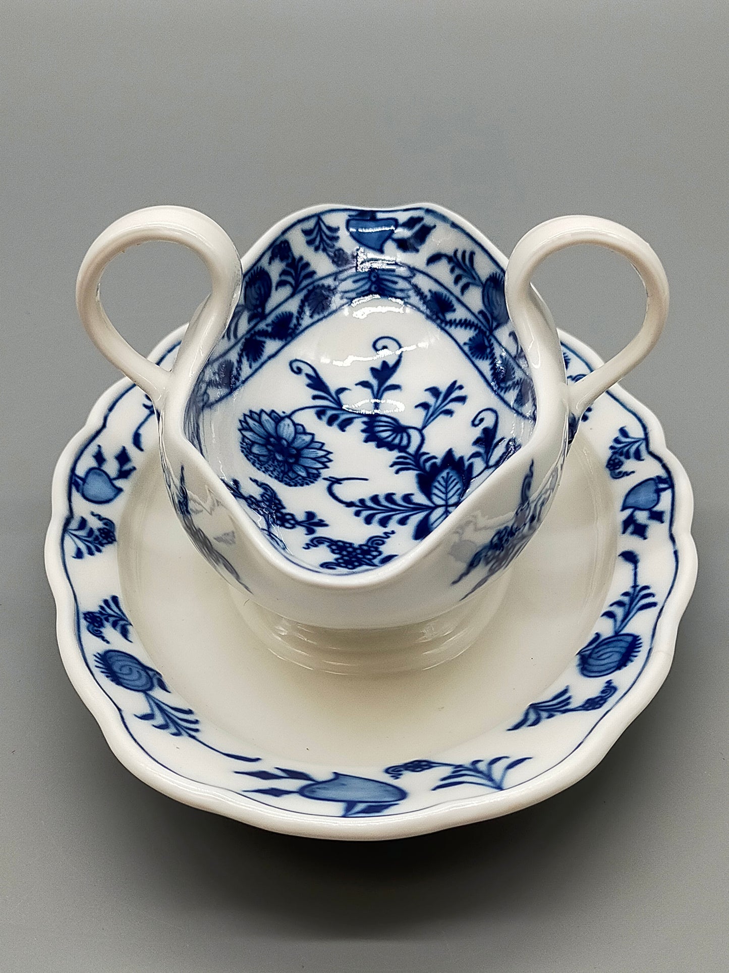 Original Meissen Zwiebelmuster Sauciere Edles Porzellan Knaufzeit