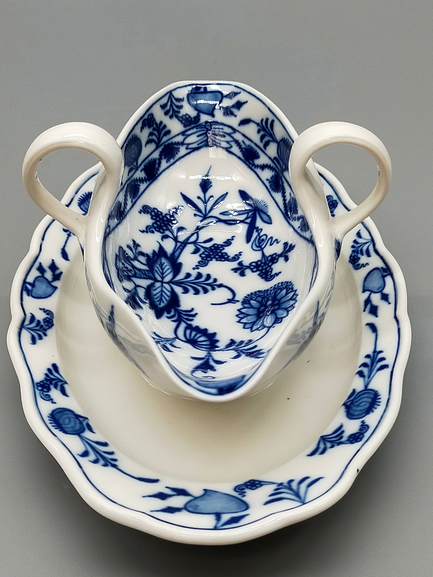 Original Meissen Zwiebelmuster Sauciere Edles Porzellan Knaufzeit