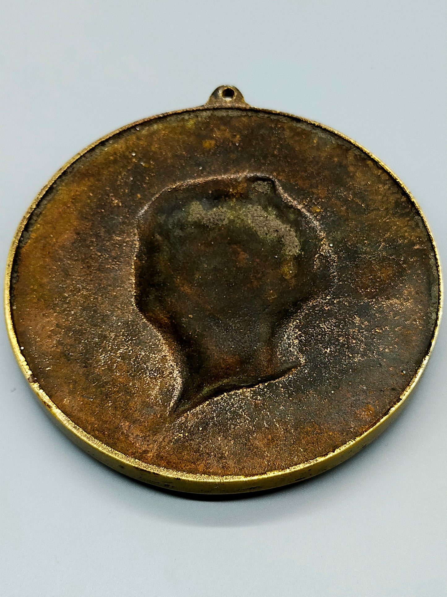 Antike Bronze Wandplakette – Johann Wolfgang von Goethe