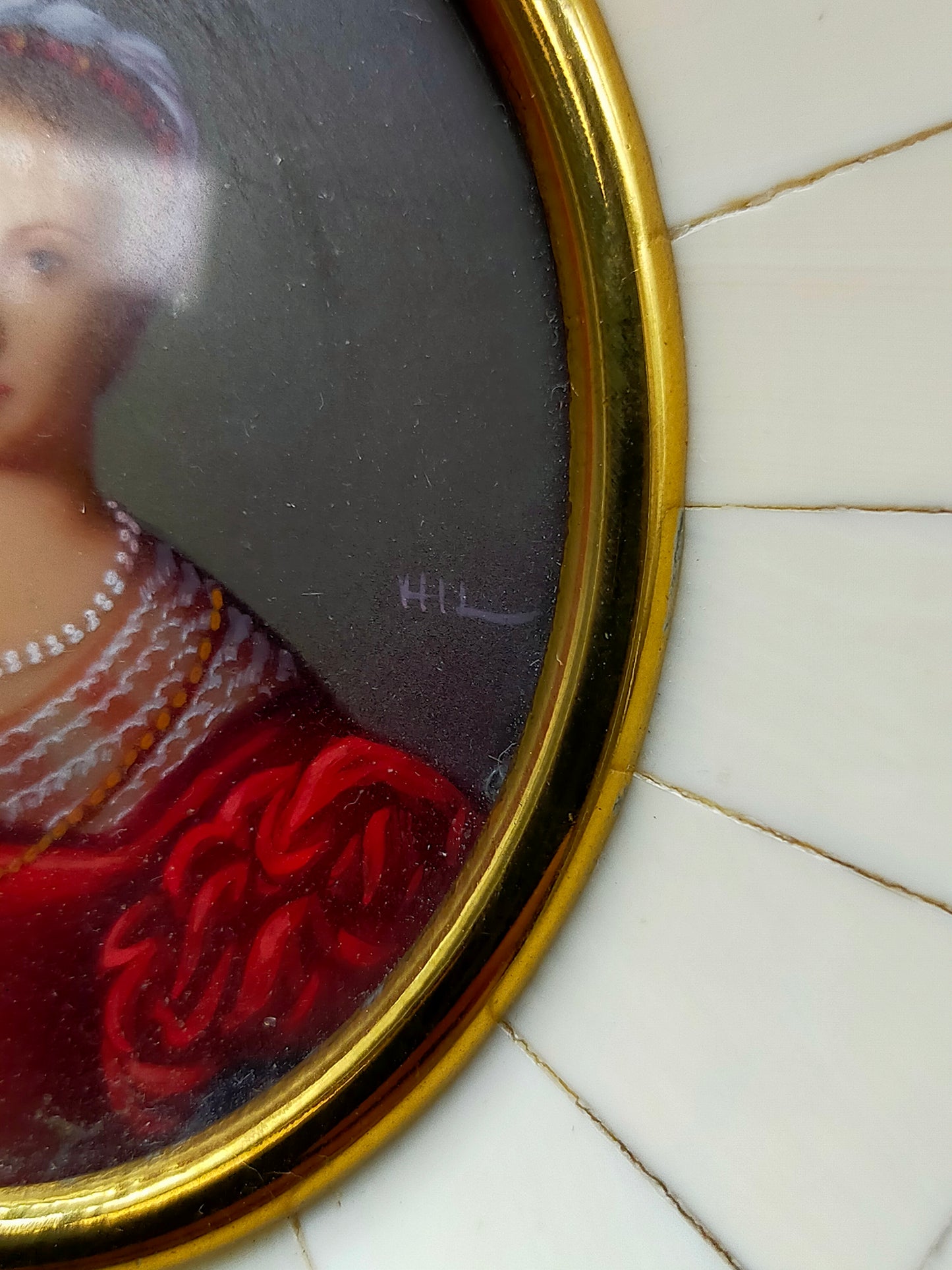 Porträt einer Dame der Panciatichi Familie Miniaturgemälde
