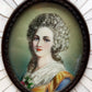 Antike Miniatur Damen Porträt Filigrane Malerei, signiert