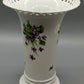 Edle Wallendorf Porzellan Vase – Durchbrochener Rand & Veilchendekor