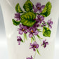 Edle Wallendorf Porzellan Vase – Durchbrochener Rand & Veilchendekor