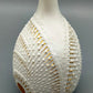 Kaiser Porzellan Vase Fidibus Weiß Gold Elegantes Relief Design