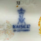 Kaiser Porzellan Vase Fidibus Weiß Gold Elegantes Relief Design