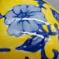 Klassische Keramik Vase in Gelb & Blau Florales Asiatisches Design