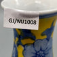 Klassische Keramik Vase in Gelb & Blau Florales Asiatisches Design