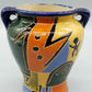 Bunte Keramik Vase mit Henkeln Abstraktes Design im Picasso-Stil