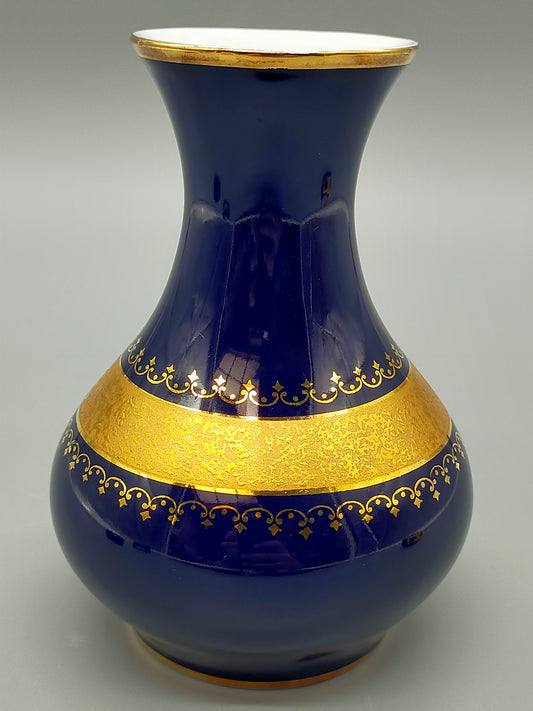 KPM Royal Bavaria Vase Echt Cobalt – Elegante Porzellan Vase mit Golddekor